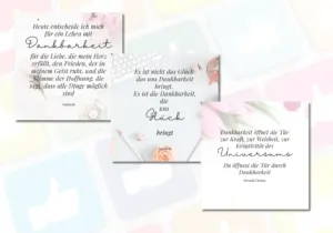 100 Social Media Vorlagen zum Thema DANKBARKEIT