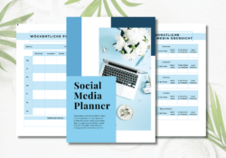 Social Media Planer (A4 und A5) zum bearbeiten in Canva